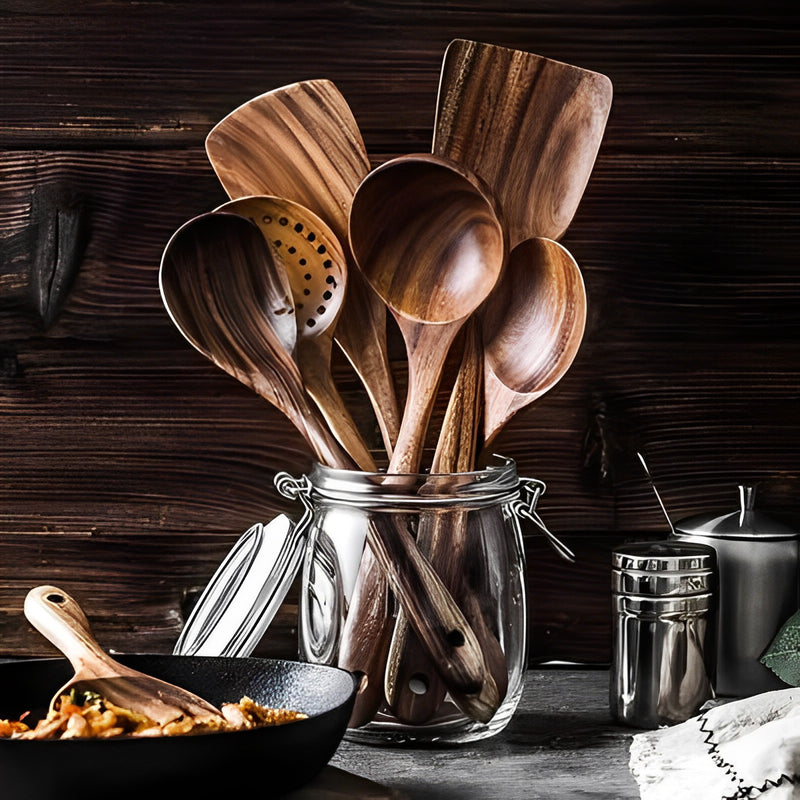 Teak Wood Cooking Utensils